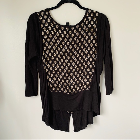 [Lucky Brand] 3/4 Sleeve Patterned Shirt - Picture 1 of 4